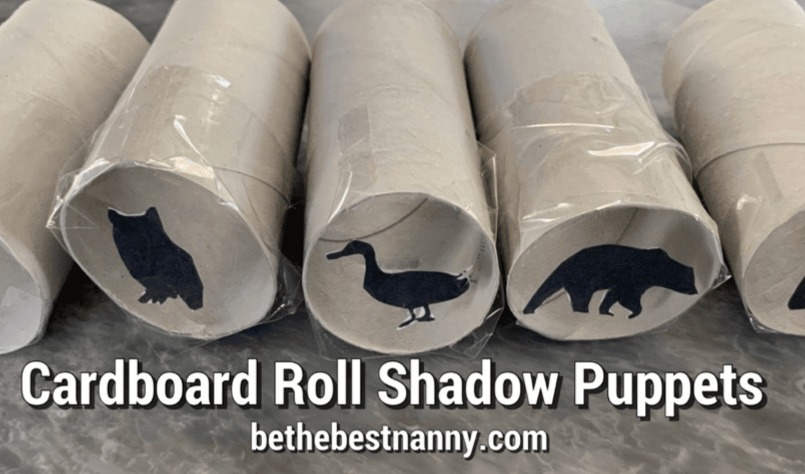 Cardboard Roll Shadow Puppets